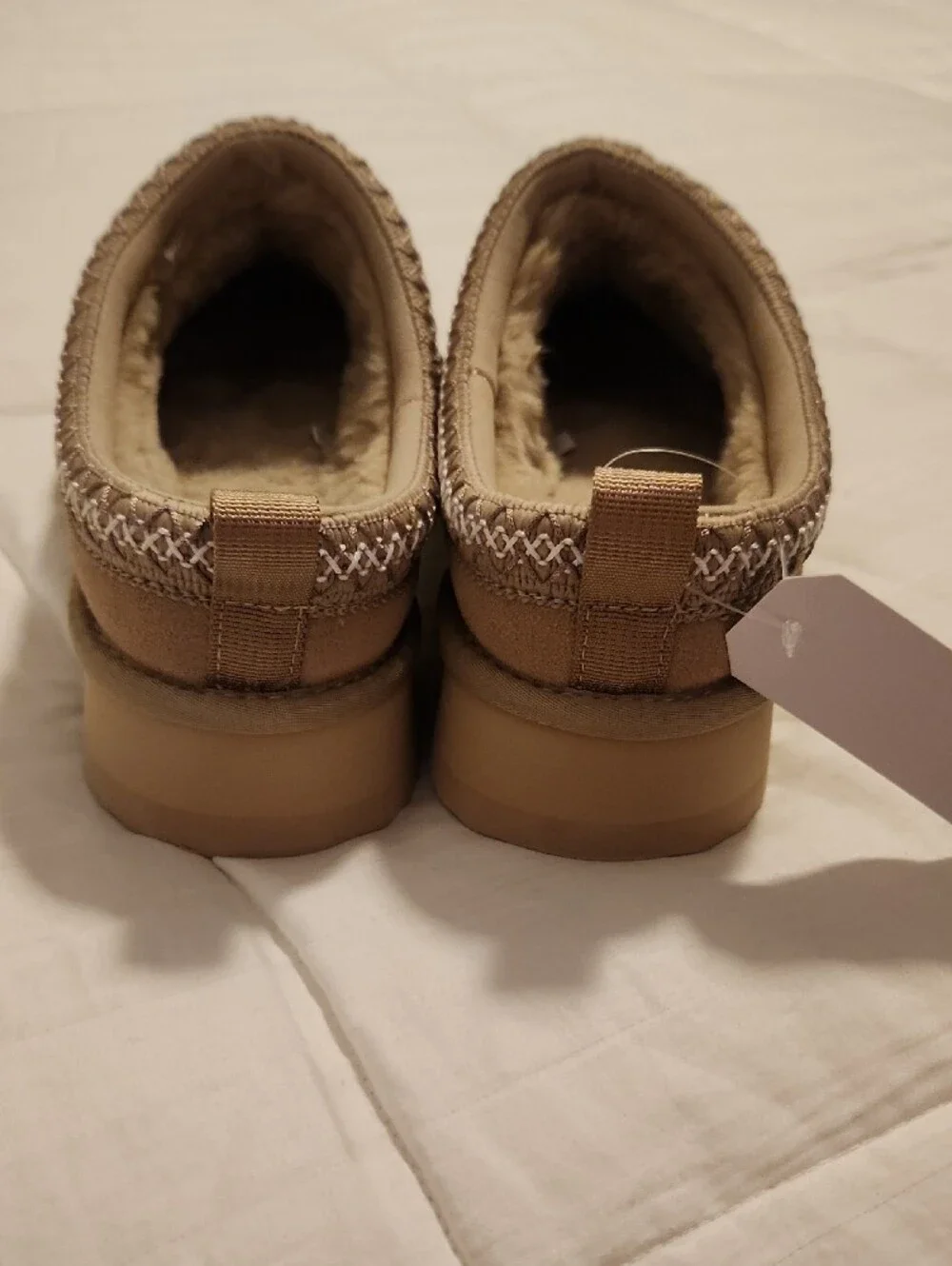 Women’s Fuzzy Winter Slip-On Clog- Sand - Picture 7 of 7
